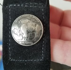 Black Suede Leather Keychain.